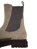 Brunello Cucinelli Suede Chelsea Boot With "Precious Detail"