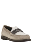 Brunello Cucinelli Suede Moccasin med dyrbar klämma