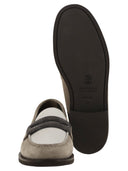 Brunello Cucinelli Suede Moccasin med dyrbar klämma