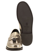 Brunello Cucinelli Minimal Calfskin Moccasin With Shiny Tassels