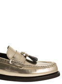 Brunello Cucinelli Minimal Calfskin Moccasin With Shiny Tassels