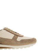 Brunello Cucinelli Runners In Grained Calfskin And Washed Suede