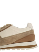 Brunello Cucinelli Runners In Grained Calfskin And Washed Suede