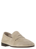 Brunello Cucinelli Soft Suede Penny Booper