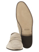 Brunello Cucinelli Soft Suede Penny Booper