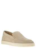 Brunello Cucinelli Chevron Effect Suede Moccasins