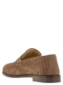 Brunello Cucinelli Woven Suede Penny Loafer
