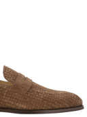Brunello Cucinelli Woven Suede Penny Loafer