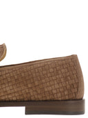 Brunello Cucinelli Woven Suede Penny Loafer