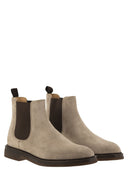 Brunello Cucinelli Chelsea Boot In Suede