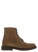 Brunello Cucinelli Suede Lace Up Boot