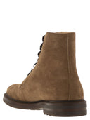 Brunello Cucinelli Suede Lace Up Boot