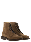 Brunello Cucinelli Suede Lace Up Boot
