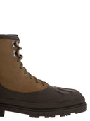 Brunello Cucinelli Duck靴子穿着绒面革和橡胶小牛皮