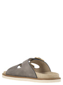 Brunello Cucinelli Urban Slides In Washed Suede