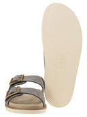 Brunello Cucinelli Urban Slides In Washed Suede