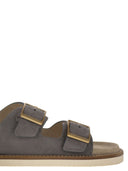 Brunello Cucinelli Urban Slides In Washed Suede
