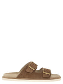 Brunello Cucinelli Urban Slides In Washed Suede