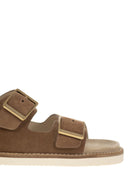 Brunello Cucinelli Urban Slides In Washed Suede