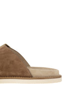 Brunello Cucinelli Urban Slides In Washed Suede