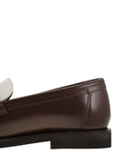 Brunello Cucinelli Minimal Calfskin Penny Loafer With Precious Clamp