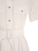 Fay Stretch Cotton Poplin Shirt Dress