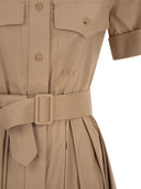 Fay Stretch Cotton Poplin Shirt Dress