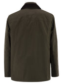 Fay Short Morning Raincoat In Cotton And Nylon Faille