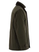 Fay Short Morning Raincoat In Cotton And Nylon Faille