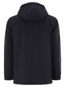 Fay Short Parka In Technical Gabardine