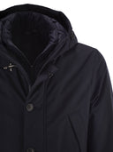 Fay Short Parka In Technical Gabardine
