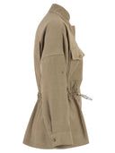 Fay Overshirt In Viscose And Washed Linen