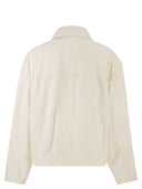 Fay Cropped Technical Cotton Jacket With Signature Hook Fastening