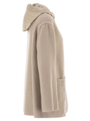 Fay Two Material Wool And Cashmere Caban Coat