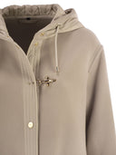 Fay Two Material Wool And Cashmere Caban Coat