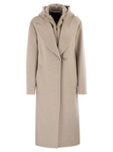 Fay Double Front Wool Jersey Coat