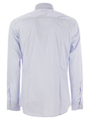 Fay Stretch Poplin Shirt With French Collar