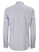 Fay Regular Fit Shirt In Striped Stretch Jersey