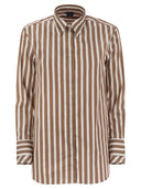 Fay Regular Striped Stretch Cotton Shirt