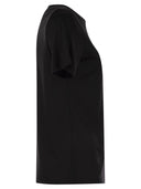 Fay Jersey T Shirt With Boat Neckline