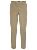 Fay Stretch Gabardine Slim Trousers