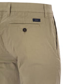 Fay Stretch Gabardine Slim Trousers