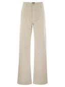 Fay 5 Pocket Trousers In Stretch Cotton Drill