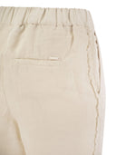 Peserico Linen Trousers With Side Fringes
