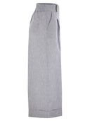 Peserico Linen Trousers With Striped Pattern