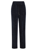 Pantalones de zanahoria peseros con encaje de terciopelo