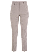 Peserico Seersucker Cotton Cigarette Trousers
