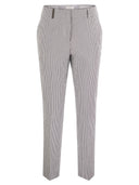 Peserico Seersucker Cotton Cigarette Trousers