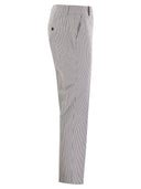 Peserico Seersucker Cotton Cigarette Trousers