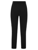 Elisabetta Franchi Straight Crepe Trousers With Zip